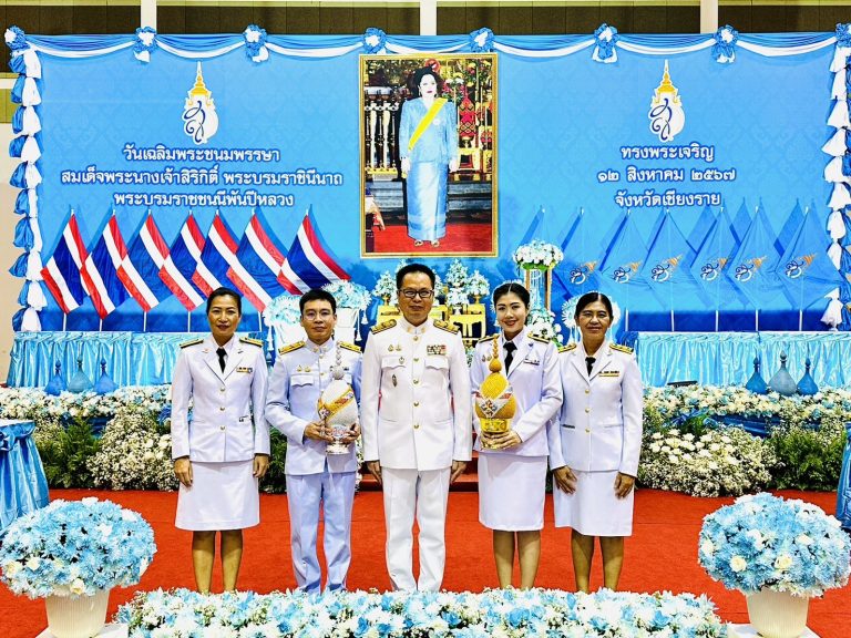 Read more about the article ร่วมกิจกรรมเฉลิมพระเกียรติพระนางเจ้าสิริกิติ์ พระบรมราชินีนาถ พระบรมราชชนนีพันปีหลวง 12 สิงหาคม 2567 ณ ศูนย์ประชุมแสดงสินค้านานาชาติ GMS จังหวัดเชียงราย อำเภอเมือง จังหวัดเชียงราย